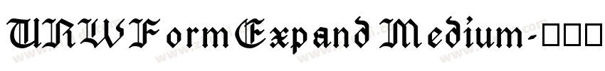URWFormExpand Medium字体转换 URWFormExpand Medium字体转换